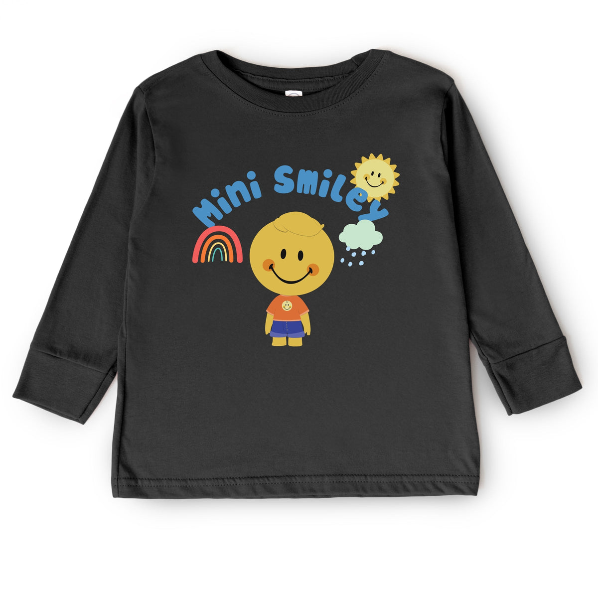 Mini Smiley Rainbow Cloud Lumi - Toddler Long Sleeve Graphic Tee