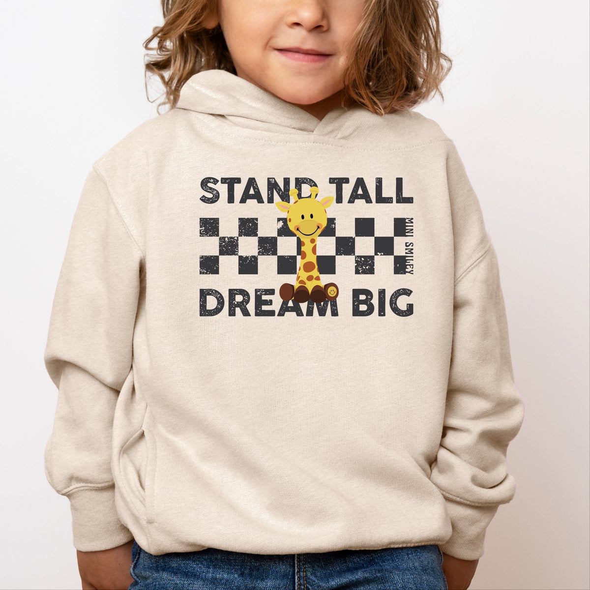 Mini Smiley Stand Tall Dream Big - Toddler Hoodie