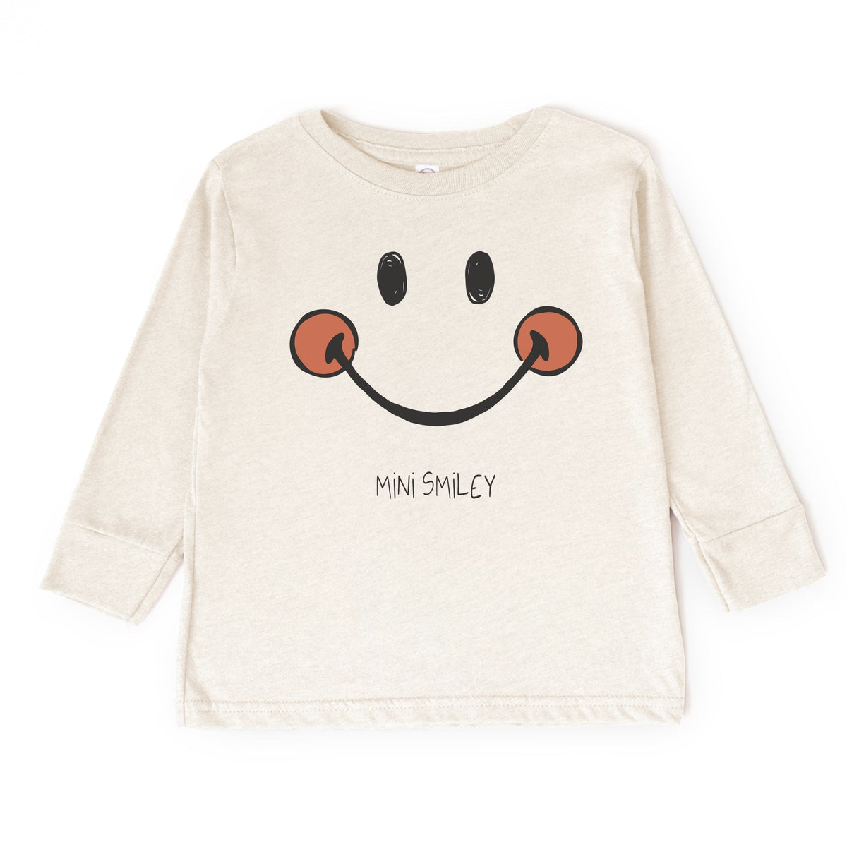 Mini Smiley Smile Outline - Toddler Long Sleeve Graphic Tee