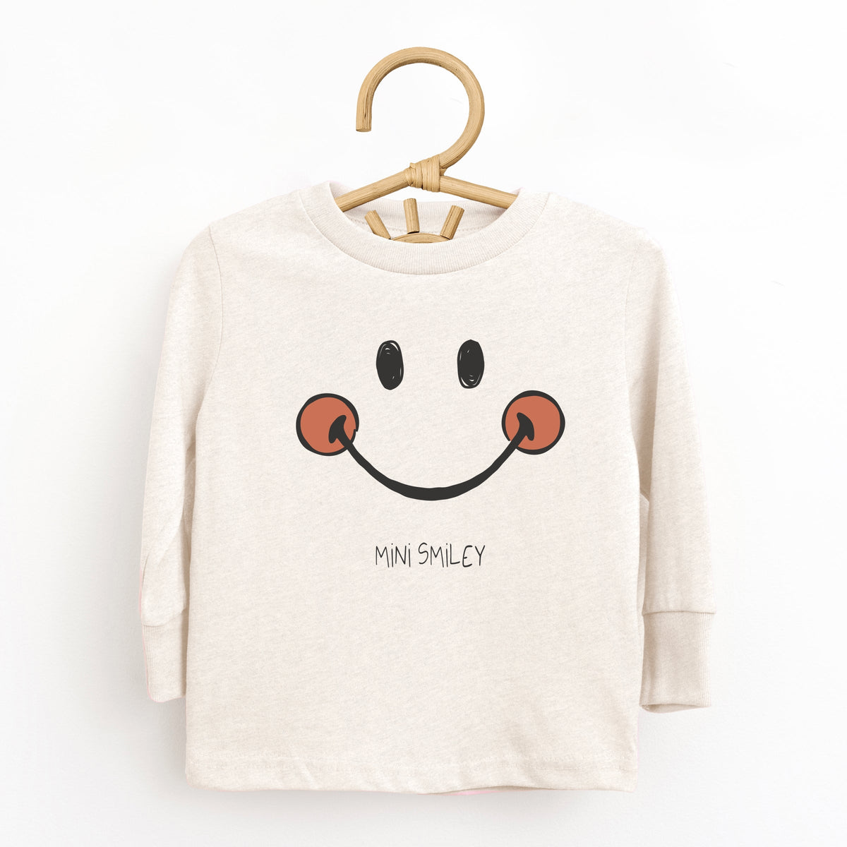 Mini Smiley Smile Outline - Toddler Long Sleeve Graphic Tee