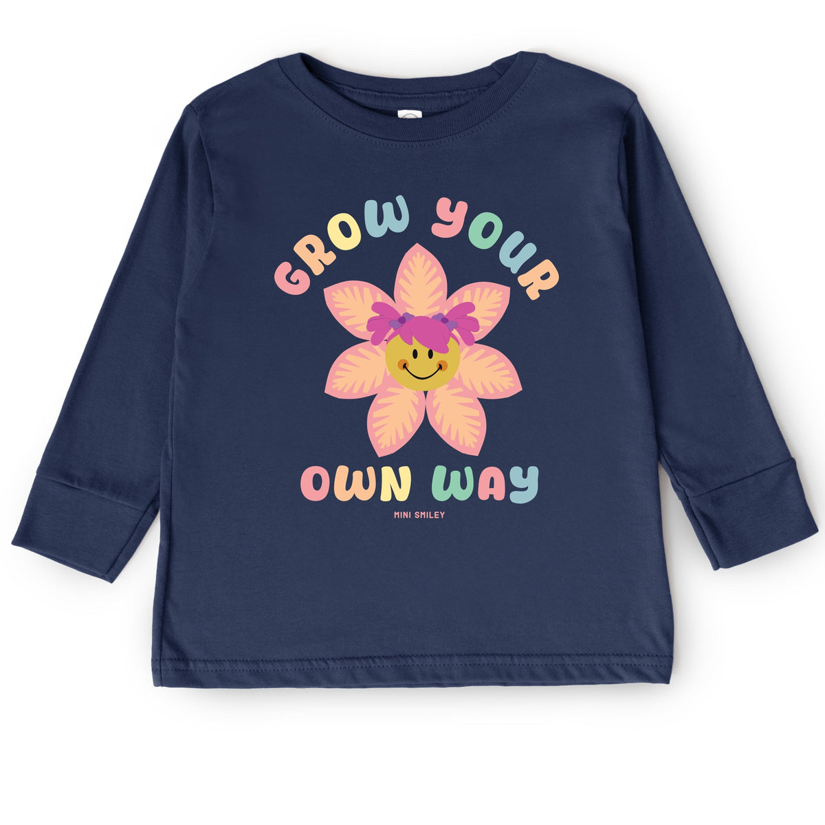 Mini Smiley Grow Your Own Way - Toddler Long Sleeve Graphic Tee