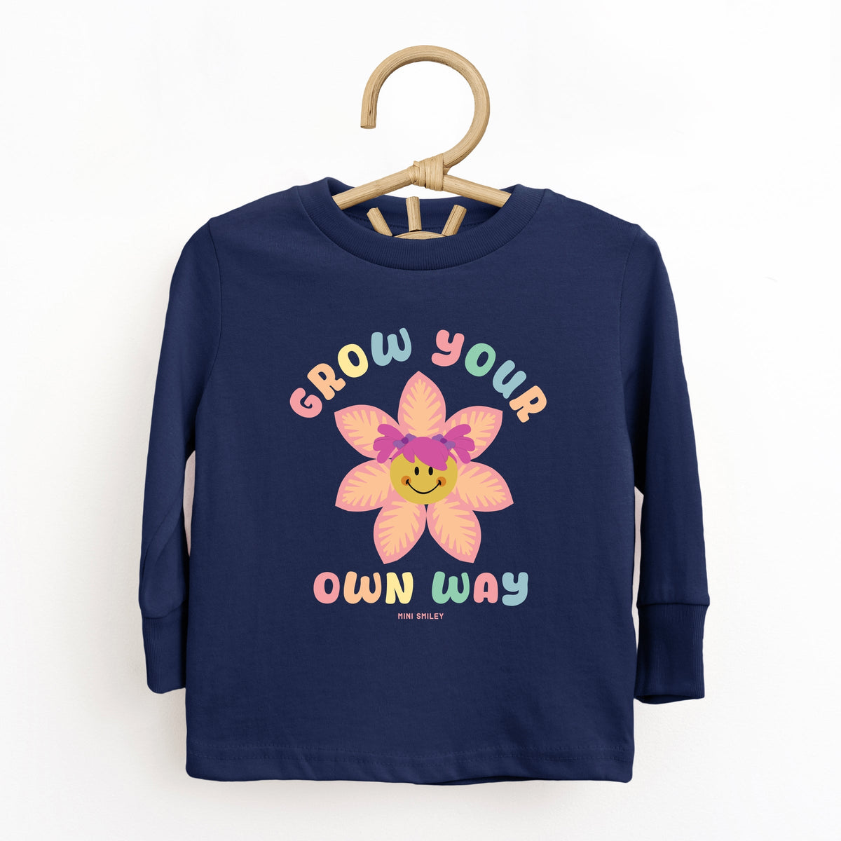 Mini Smiley Grow Your Own Way - Toddler Long Sleeve Graphic Tee