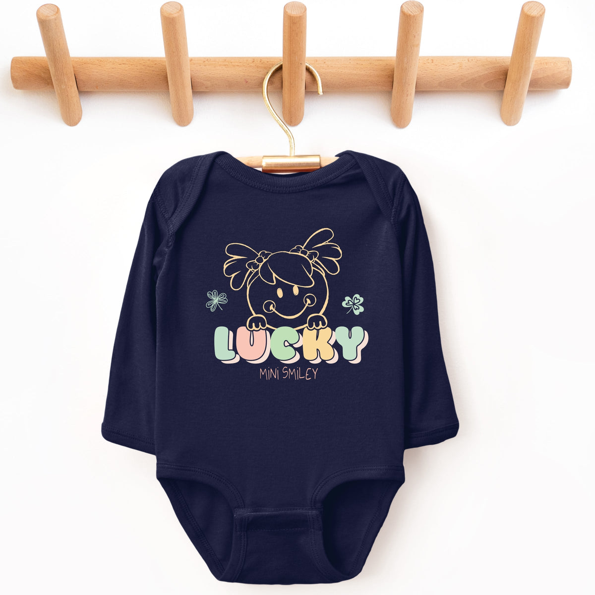 Mini Smiley Lucky Aria - Baby Long Sleeve Bodysuit