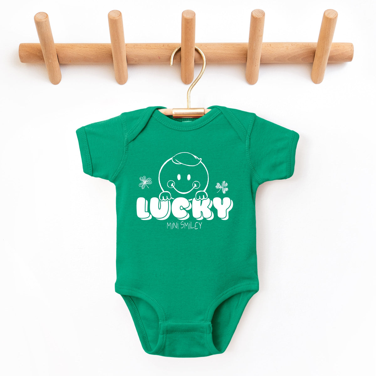 Mini Smiley Lucky Lumi - Baby Short Sleeve Graphic Bodysuit