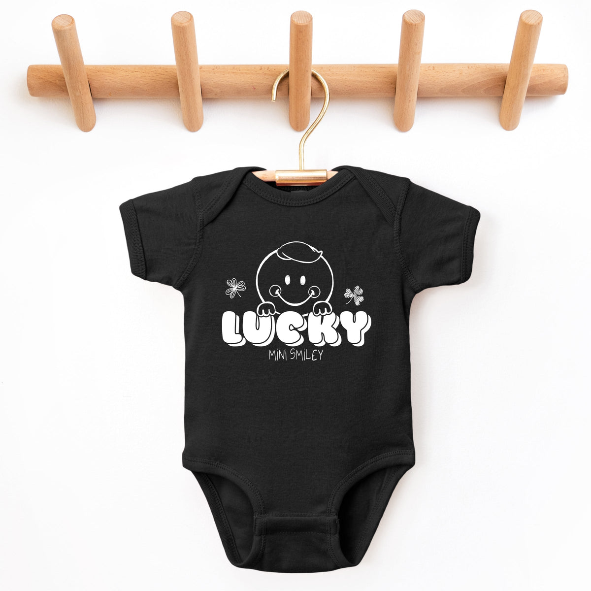 Mini Smiley Lucky Lumi - Baby Short Sleeve Graphic Bodysuit