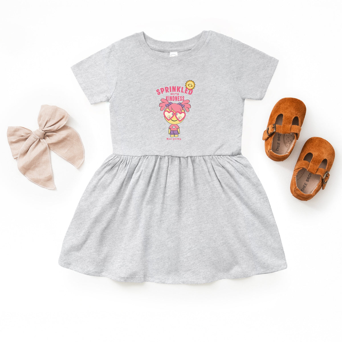 Mini Smiley Sprinkled With Kindness - Infant Dress