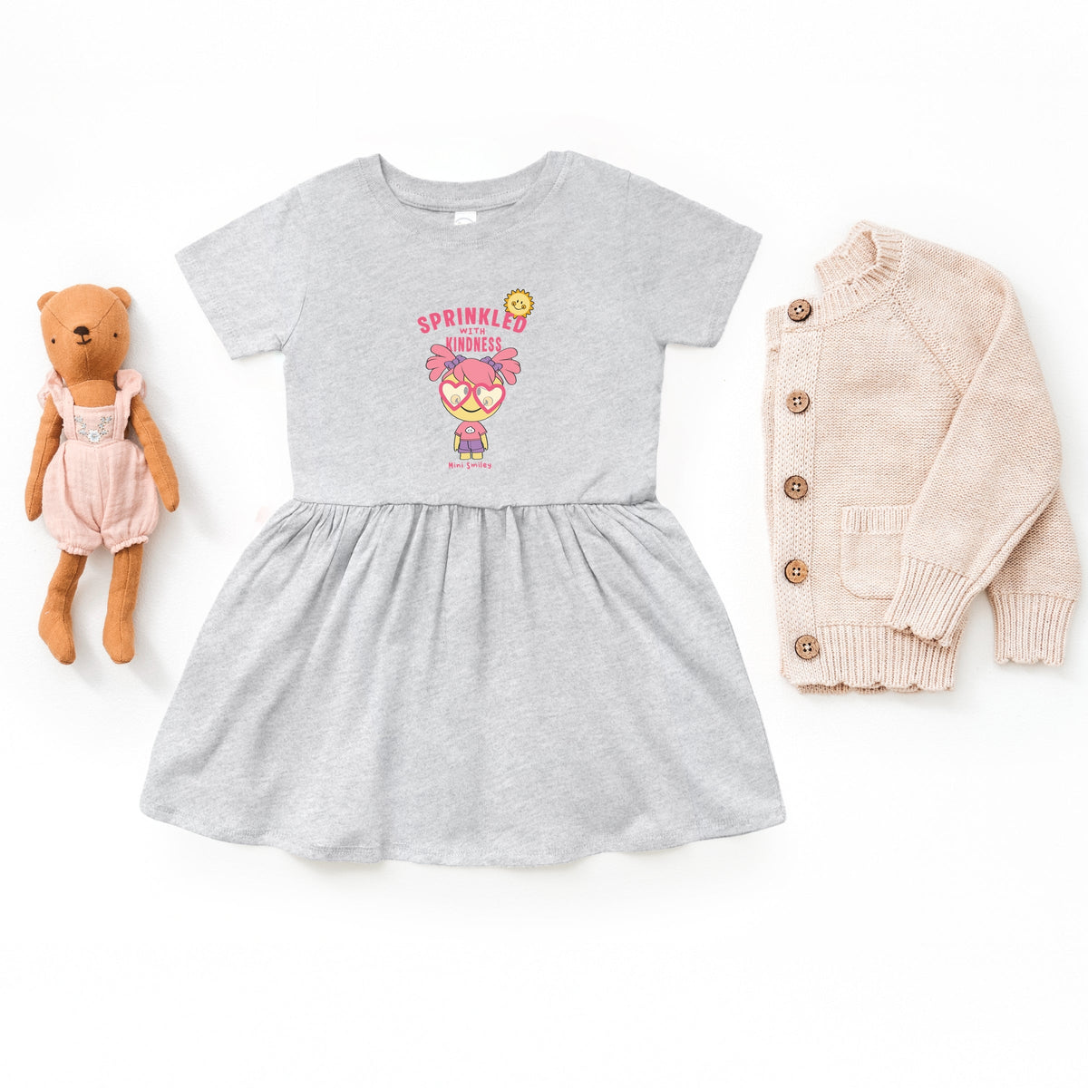 Mini Smiley Sprinkled With Kindness - Infant Dress