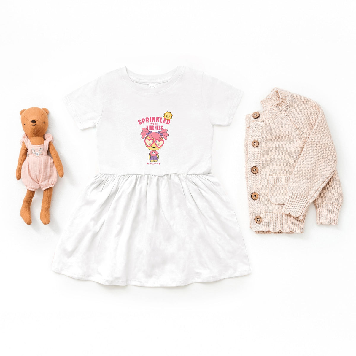 Mini Smiley Sprinkled With Kindness - Infant Dress