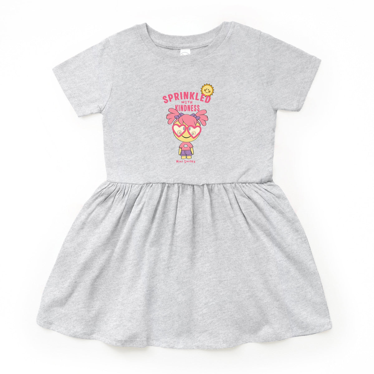 Mini Smiley Sprinkled With Kindness - Toddler Graphic Dress