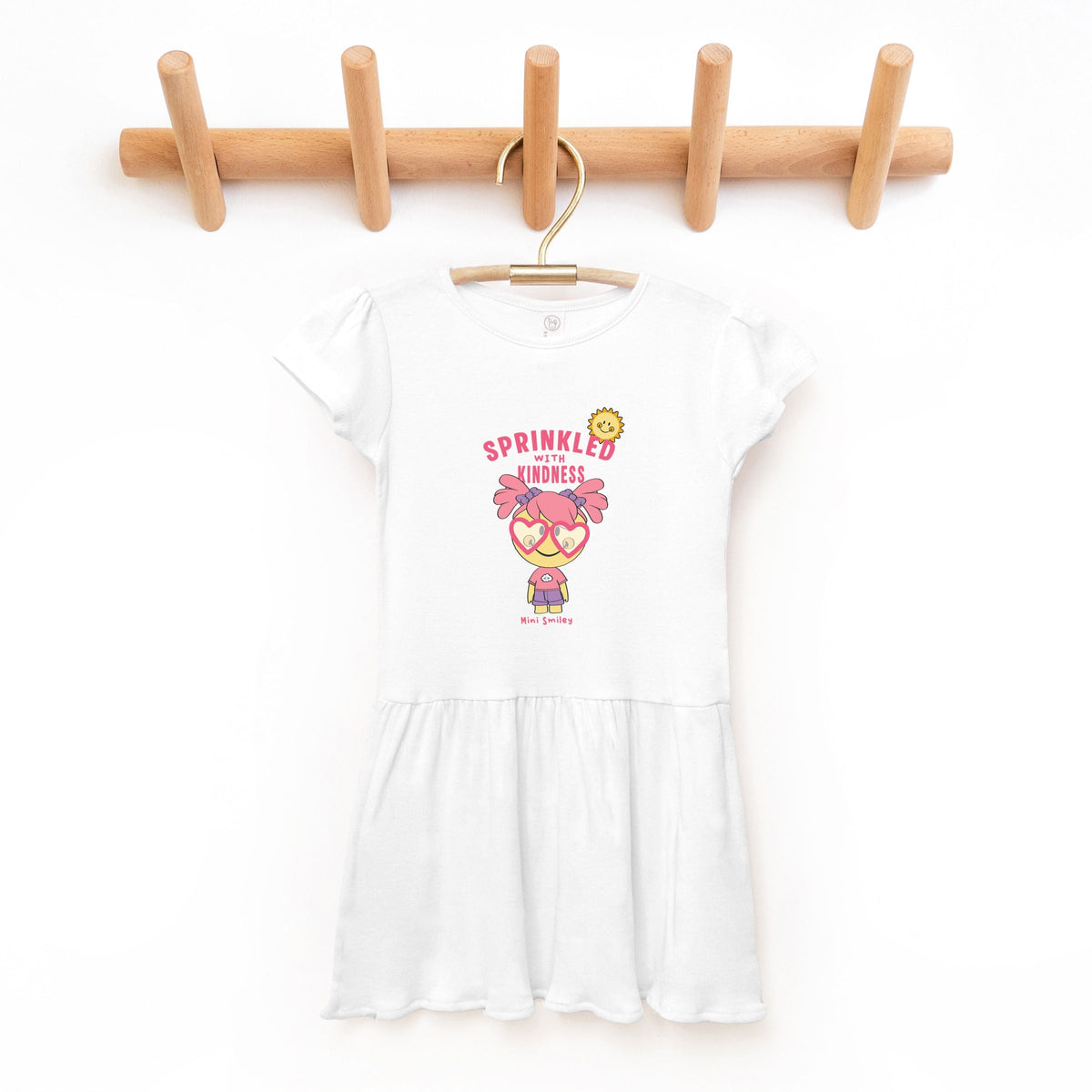 Mini Smiley Sprinkled With Kindness - Toddler Graphic Dress