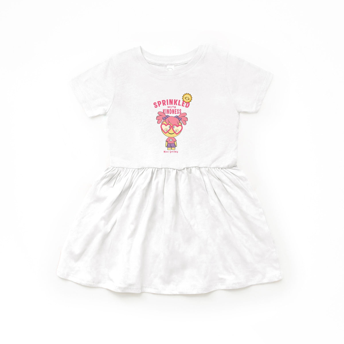 Mini Smiley Sprinkled With Kindness - Toddler Graphic Dress