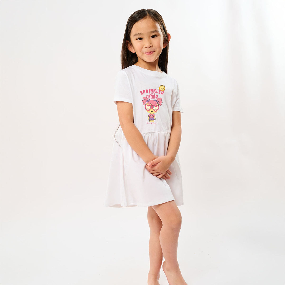 Mini Smiley Sprinkled With Kindness - Toddler Graphic Dress