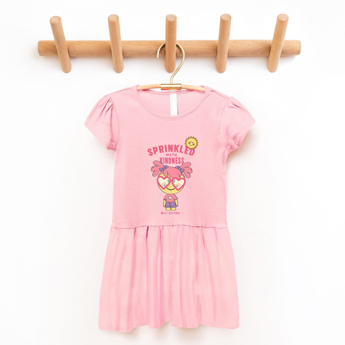 Mini Smiley Sprinkled With Kindness - Toddler Graphic Dress