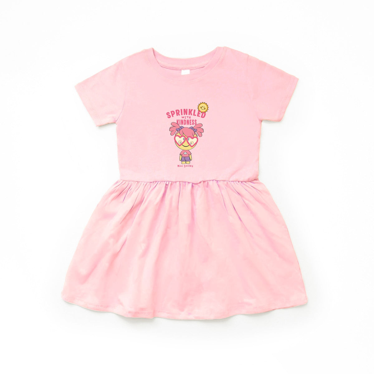 Mini Smiley Sprinkled With Kindness - Toddler Graphic Dress
