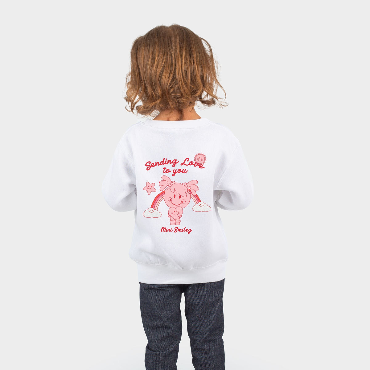 Mini Smiley Sending Love To You - Toddler Graphic Sweatshirt
