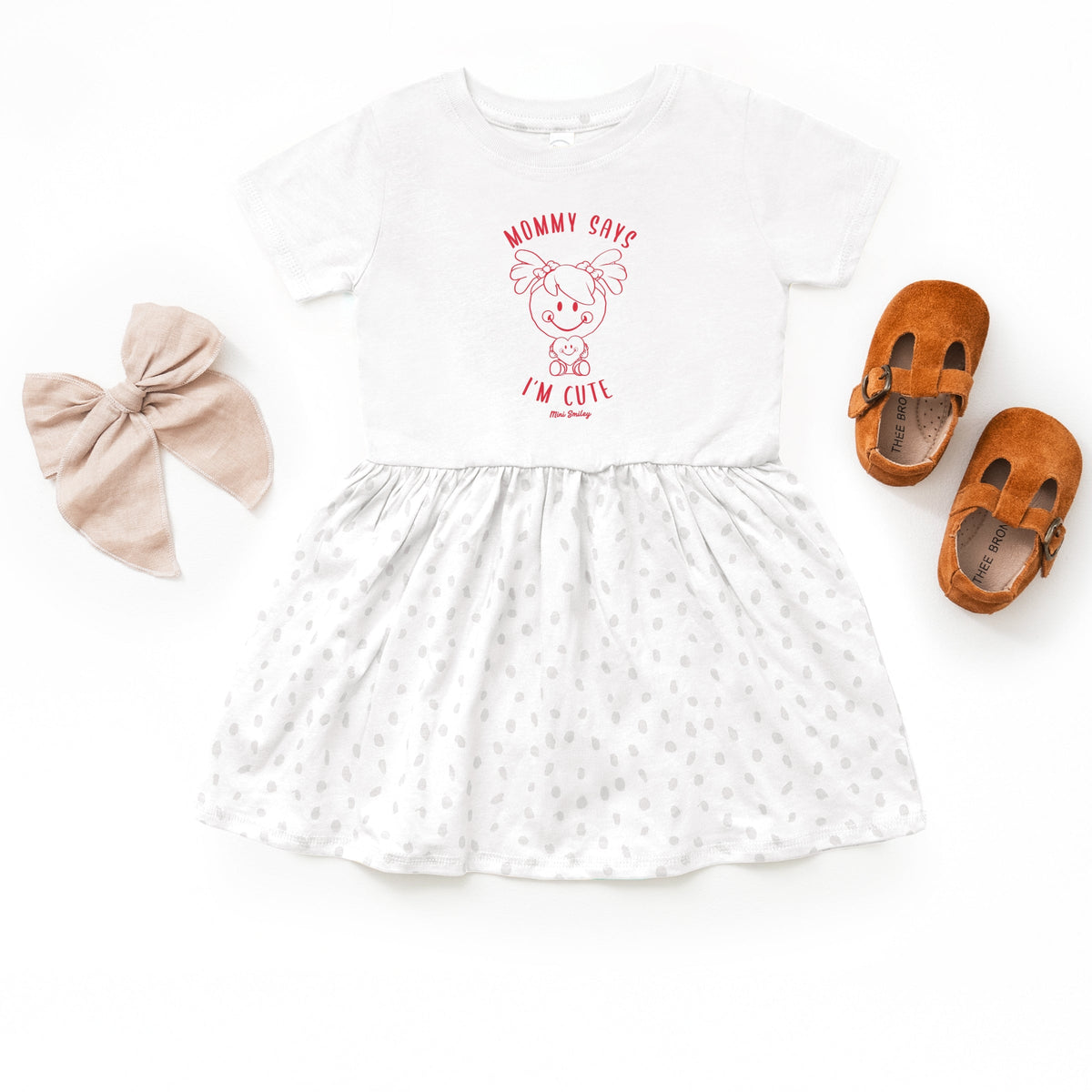 Mini Smiley Mommy Says I'm Cute - Infant Dress