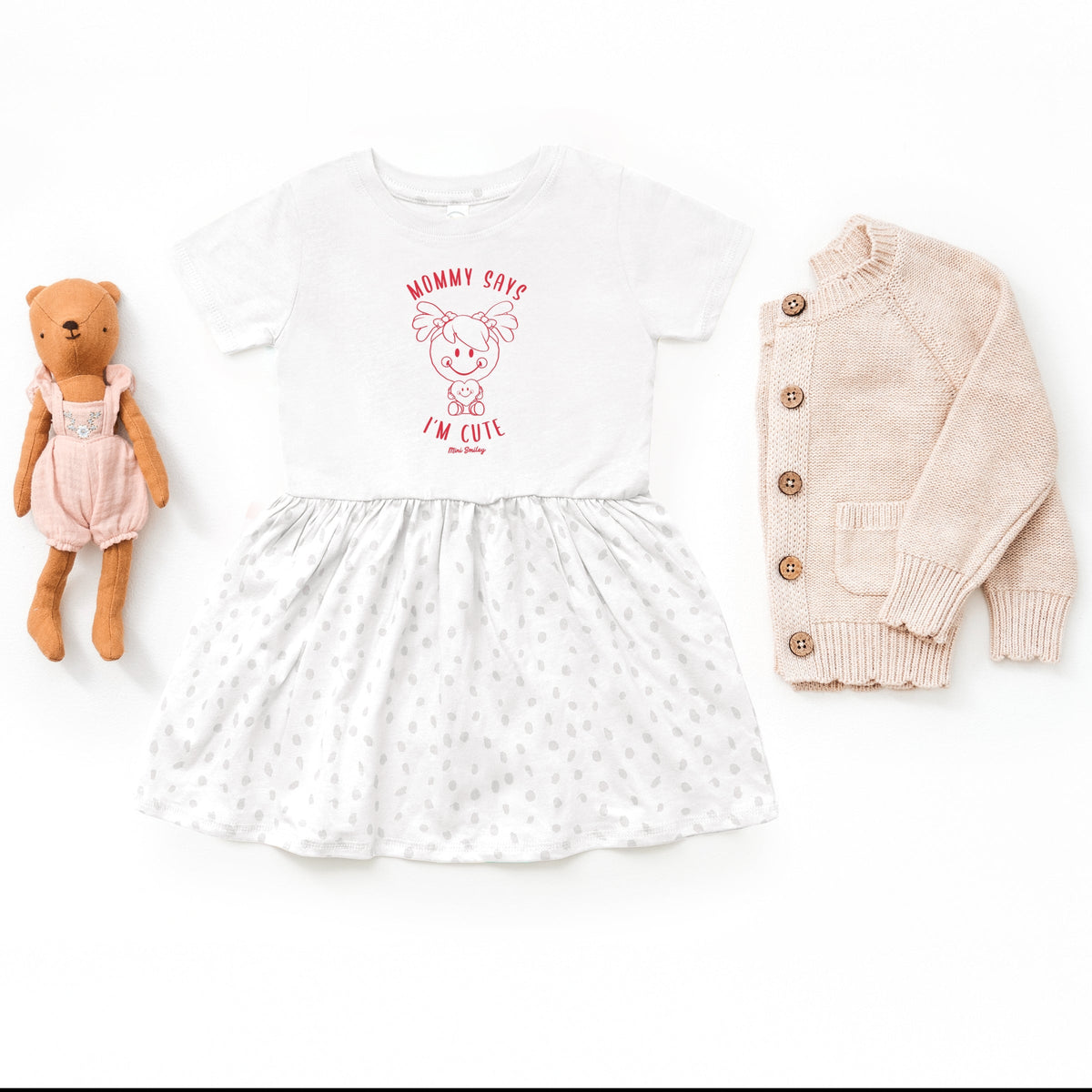 Mini Smiley Mommy Says I'm Cute - Infant Dress