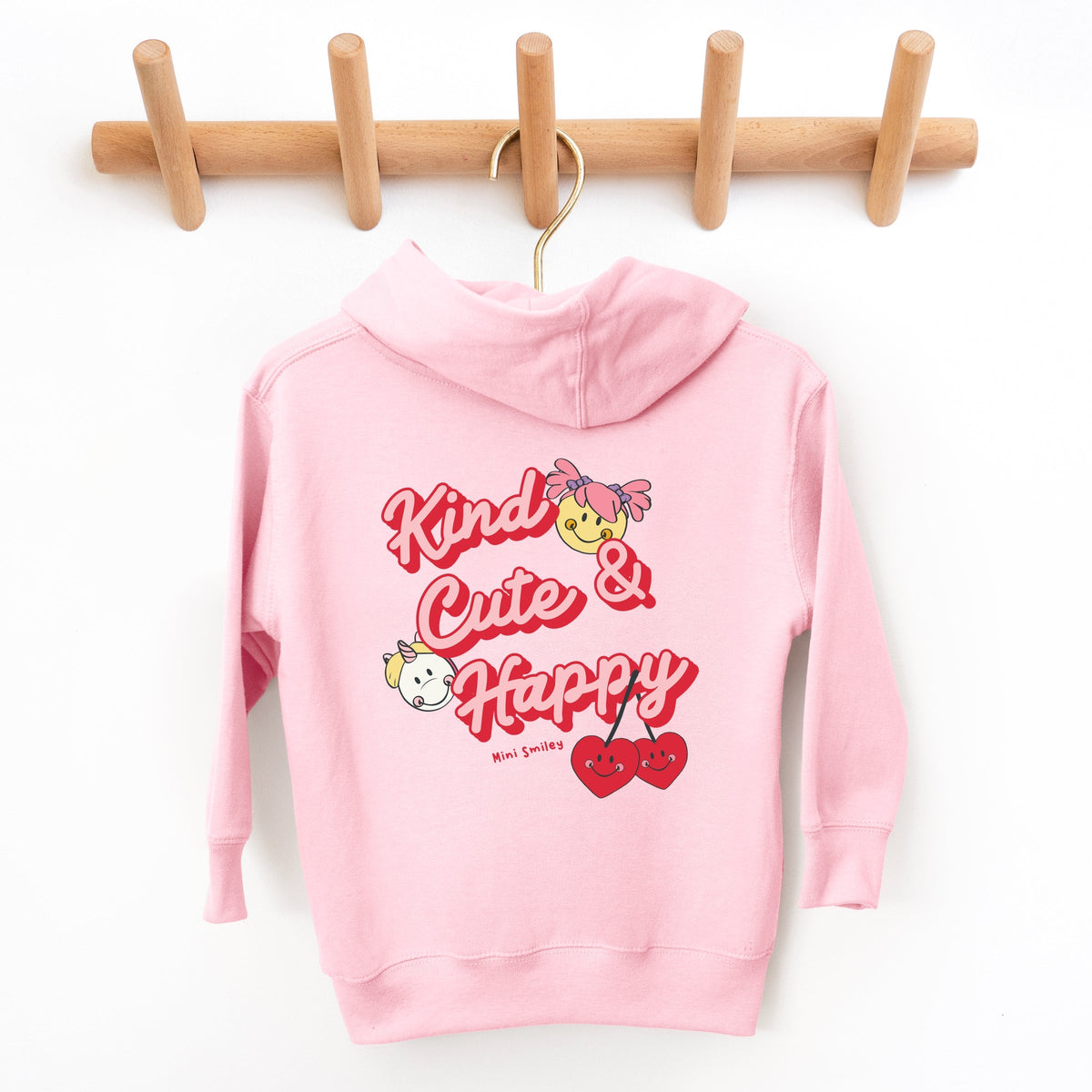 Mini Smiley Kind Cute & Happy - Toddler Hoodie