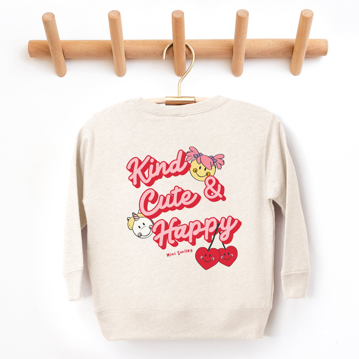 Mini Smiley Kind Cute & Happy - Toddler Graphic Sweatshirt