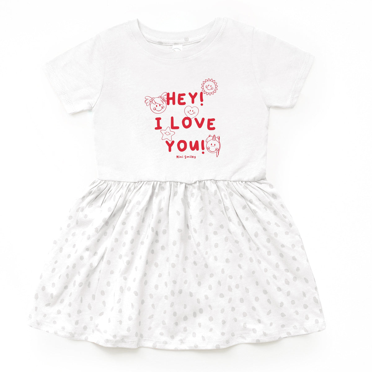 Mini Smiley Hey I Love You - Infant Dress
