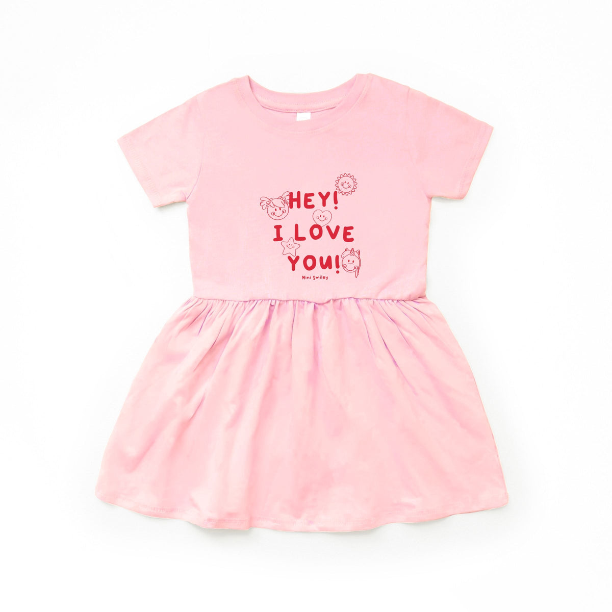 Mini Smiley Hey I Love You - Infant Dress