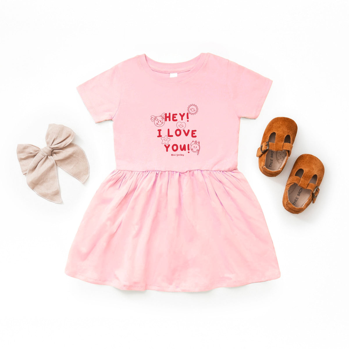 Mini Smiley Hey I Love You - Infant Dress