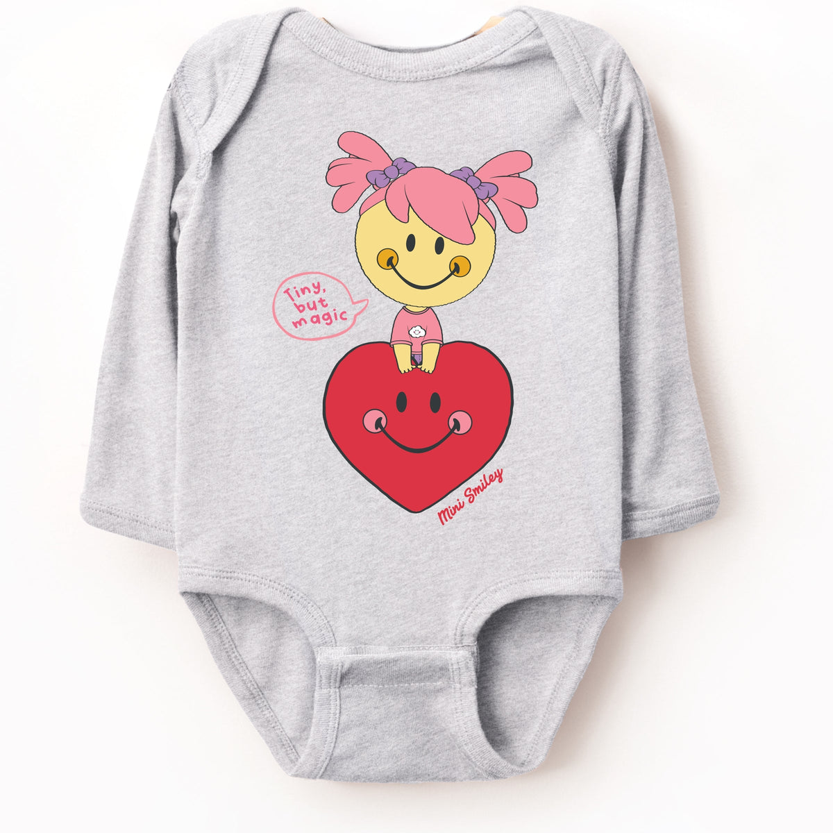 Mini Smiley Tiny, But Magic - Baby Long Sleeve Bodysuit