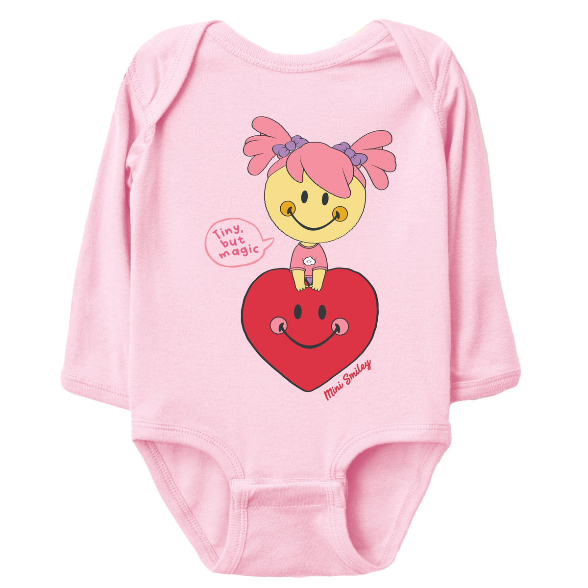 Mini Smiley Tiny, But Magic - Baby Long Sleeve Bodysuit