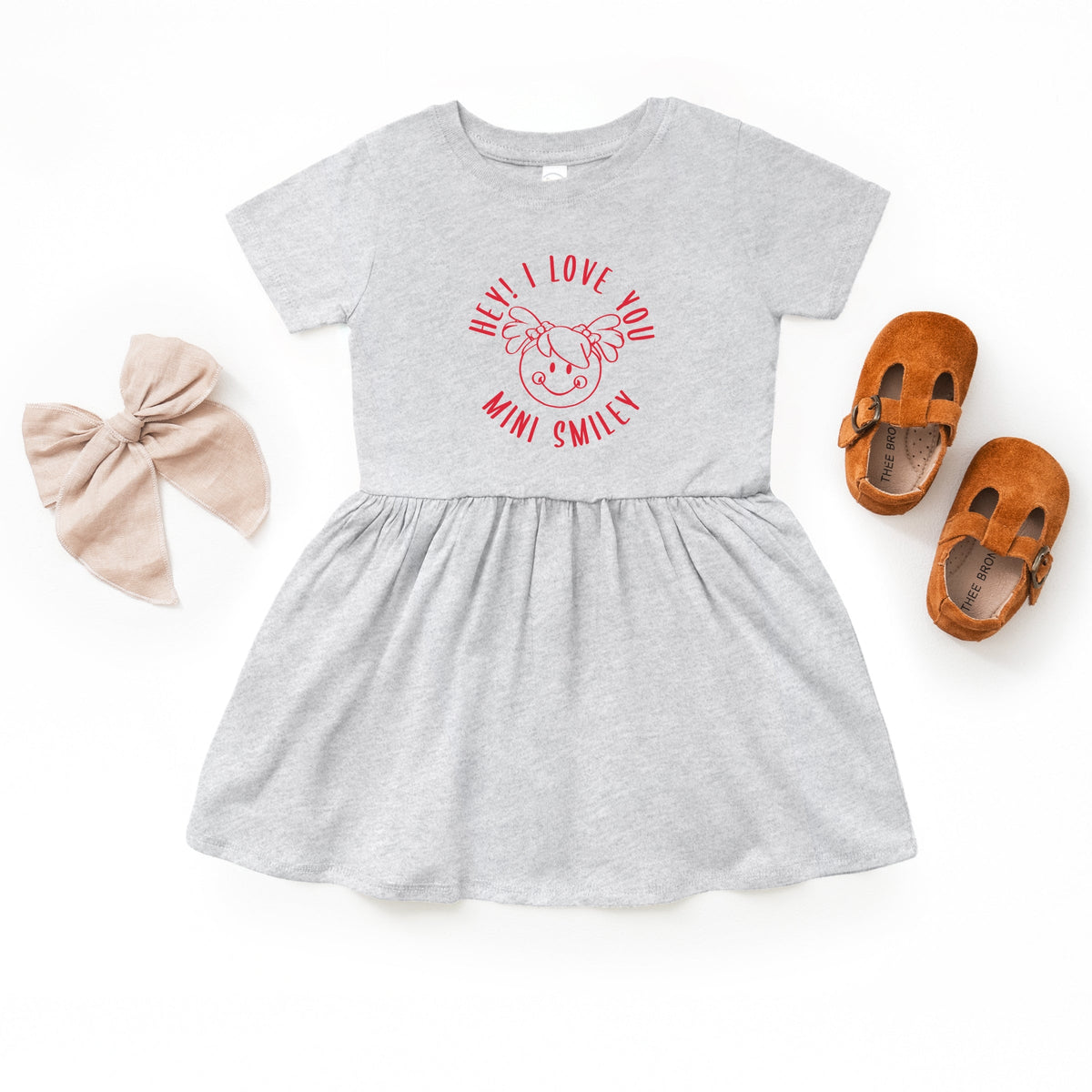 Mini Smiley Hey I Love You Circle - Infant Dress