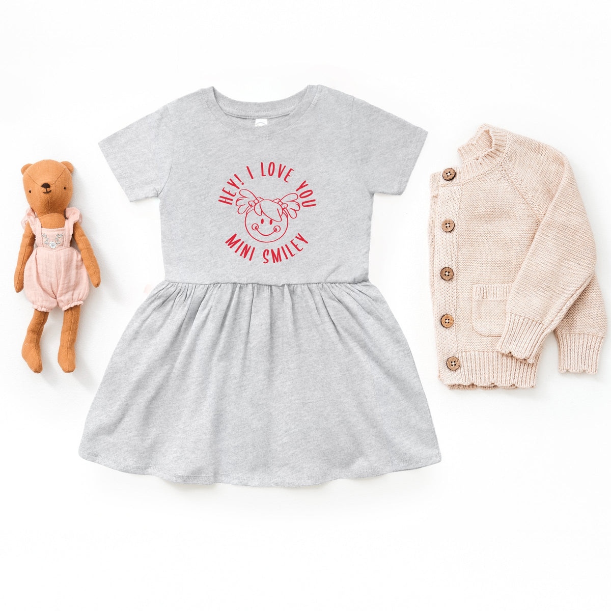 Mini Smiley Hey I Love You Circle - Infant Dress