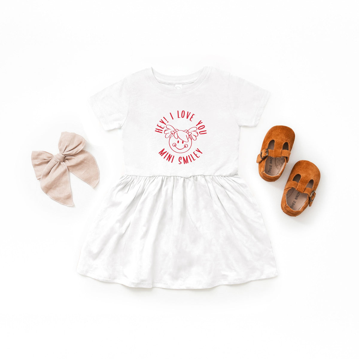 Mini Smiley Hey I Love You Circle - Infant Dress