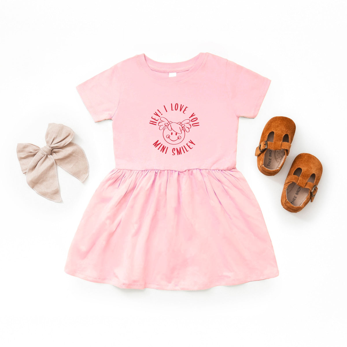 Mini Smiley Hey I Love You Circle - Infant Dress