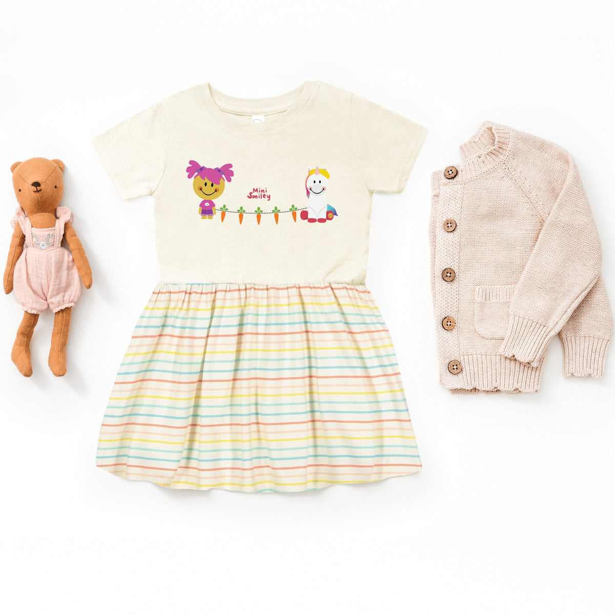 Mini Smiley Aria Carrot Garland - Infant Dress