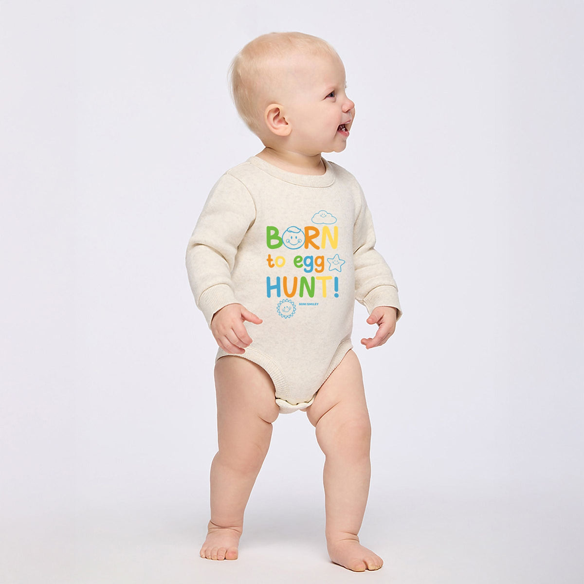 Mini Smiley Lumi Born To Egg Hunt - Infant Fleece BodySuit