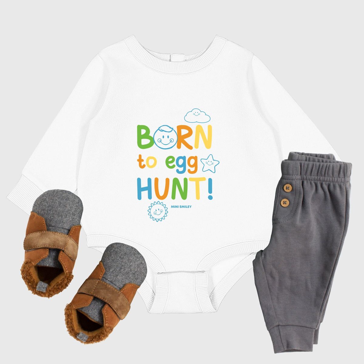 Mini Smiley Lumi Born To Egg Hunt - Infant Fleece BodySuit