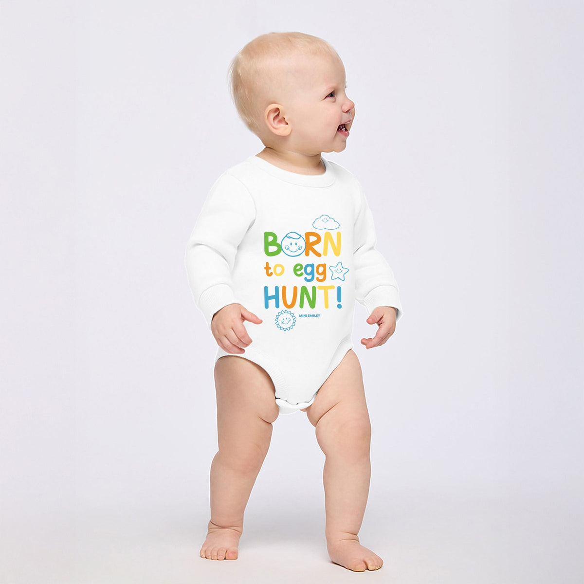 Mini Smiley Lumi Born To Egg Hunt - Infant Fleece BodySuit