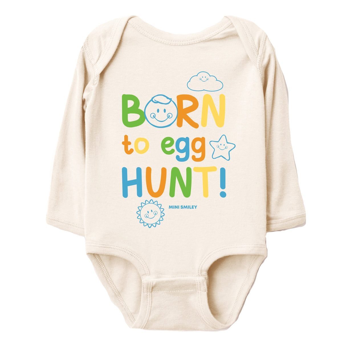 Mini Smiley Lumi Born To Egg Hunt - Baby Long Sleeve Bodysuit