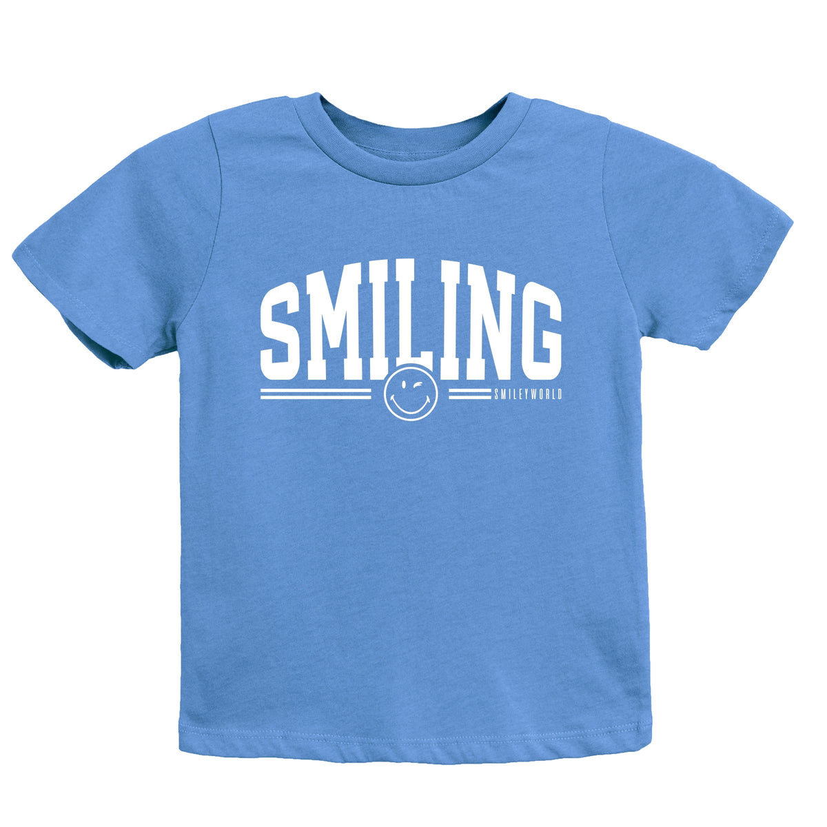 SmileyWorld Arched Varsity - Youth Short Sleeve Graphic T-Shirt