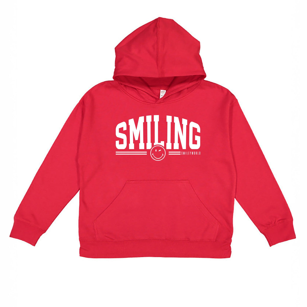 SmileyWorld Arched Varsity - Youth Graphic Hoodie