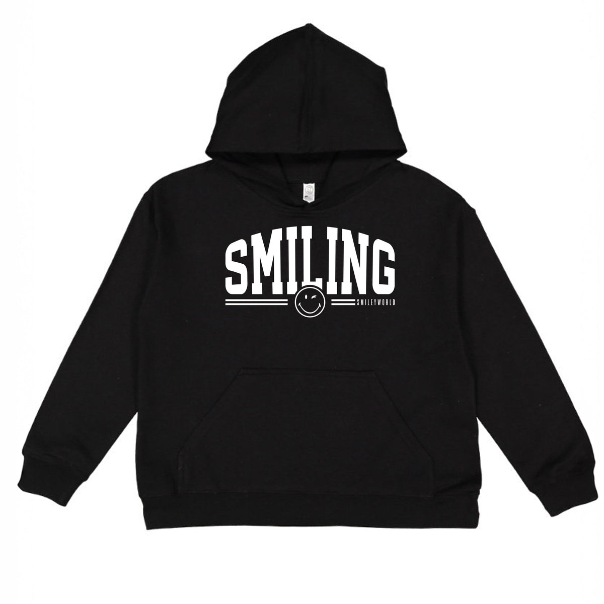 SmileyWorld Arched Varsity - Youth Graphic Hoodie