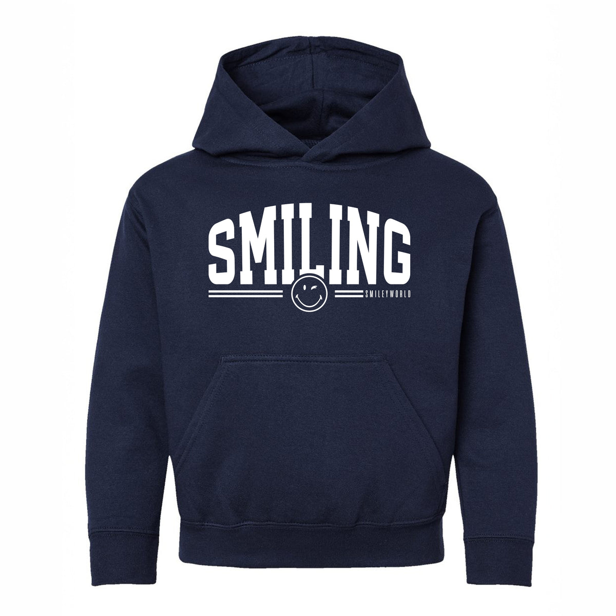 SmileyWorld Arched Varsity - Youth Graphic Hoodie