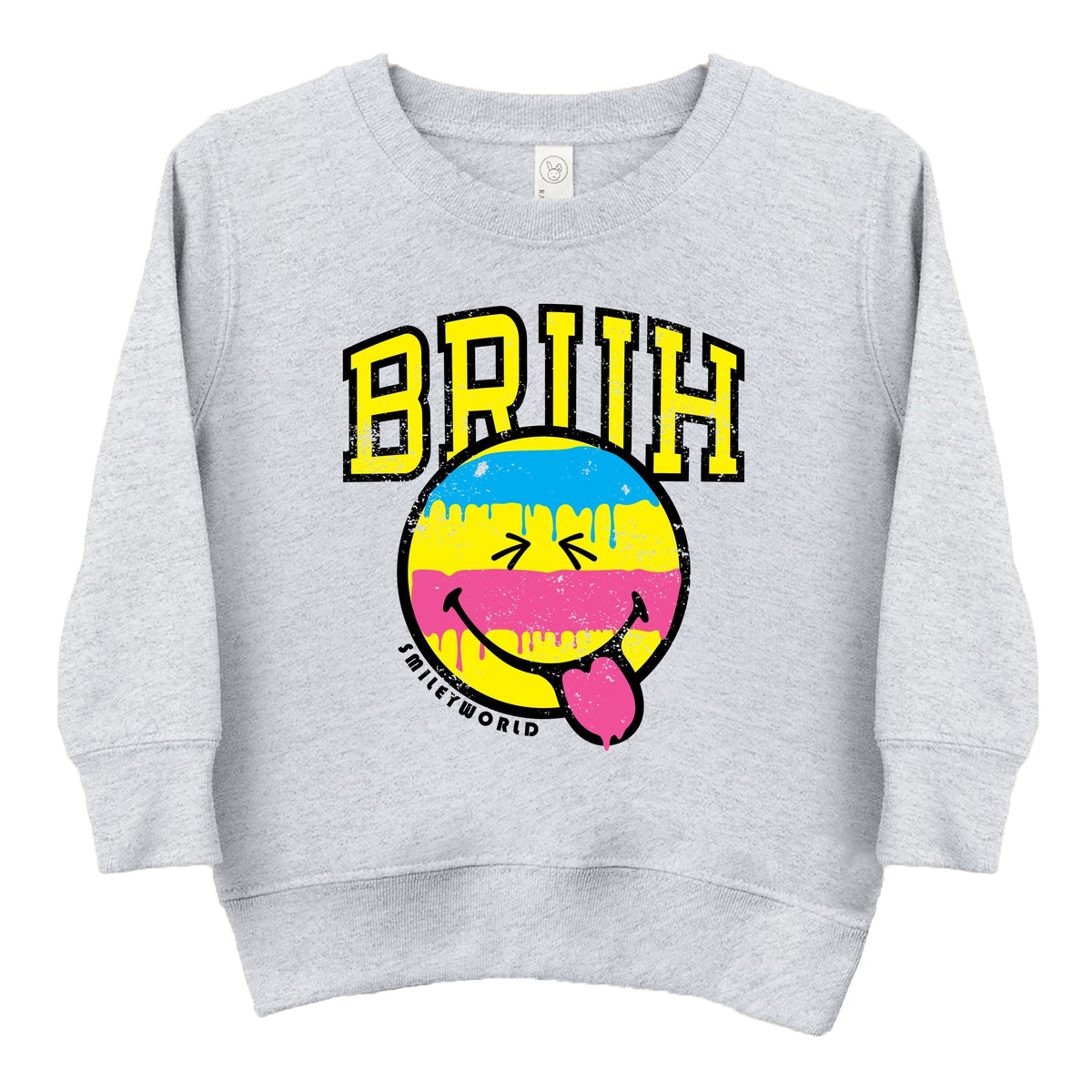 SmileyWorld Bruh Paint Drip Distressed - Toddler Graphic Sweatshirt