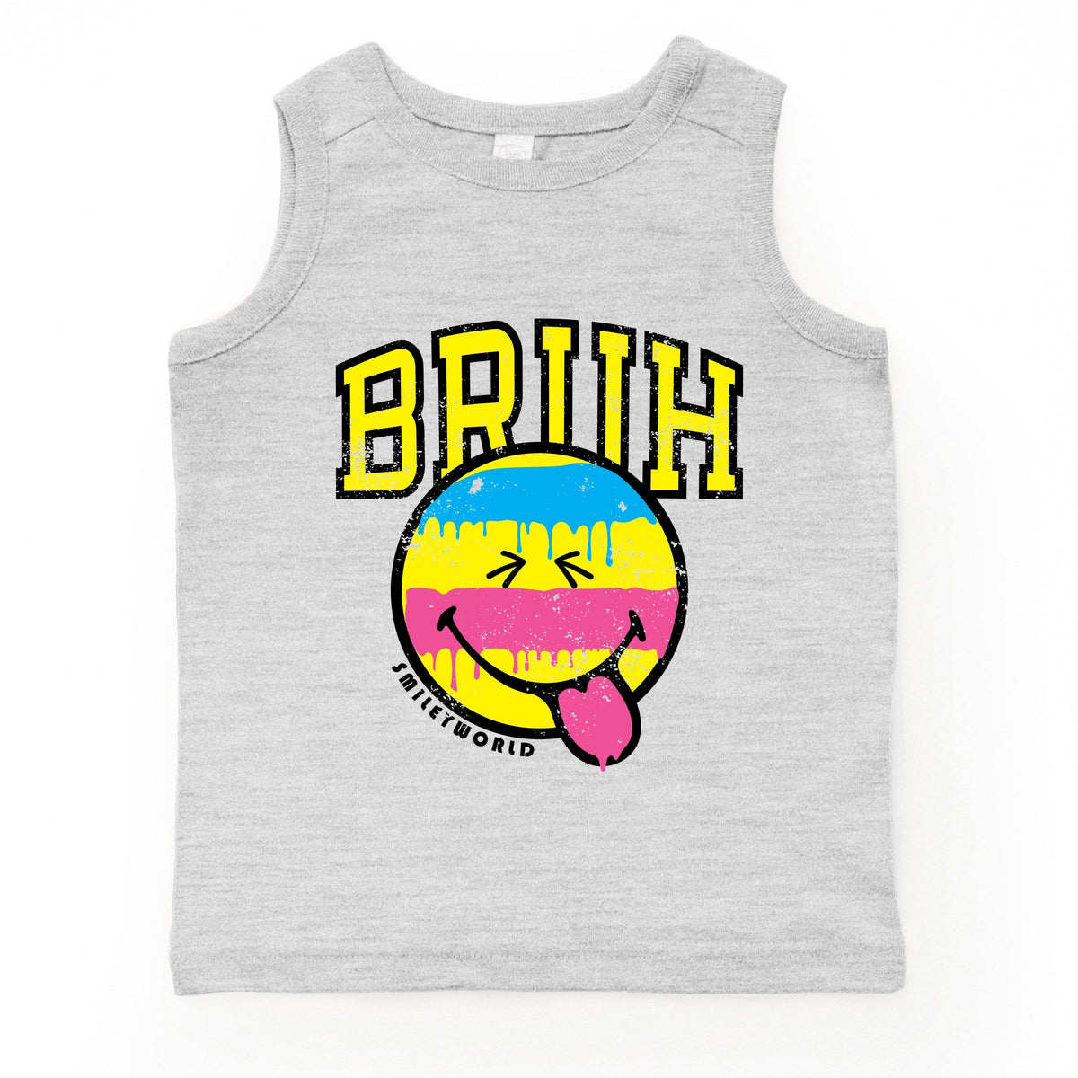 SmileyWorld Bruh Paint Drip Distressed - Youth Tank Top