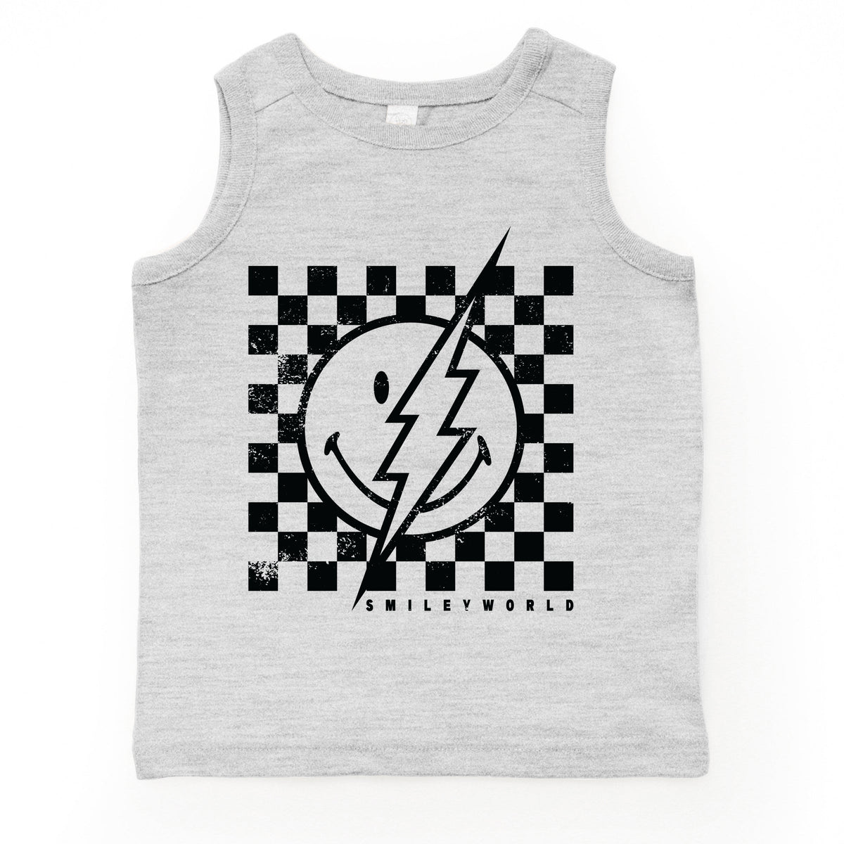SmileyWorld Checkered Lightning Distressed - Toddler Graphic Tank
