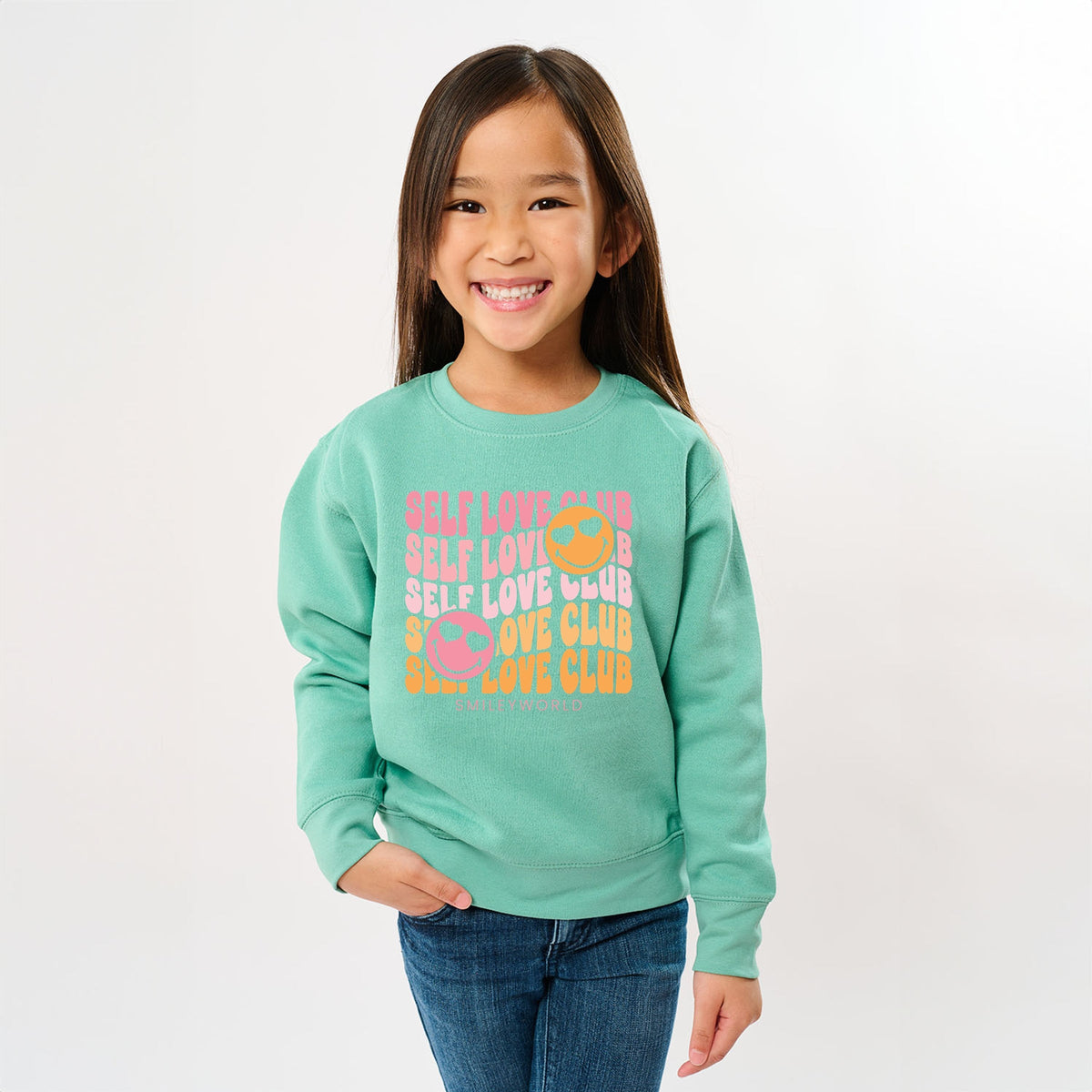 SmileyWorld Self Love Club Wave - Youth Graphic Sweatshirt
