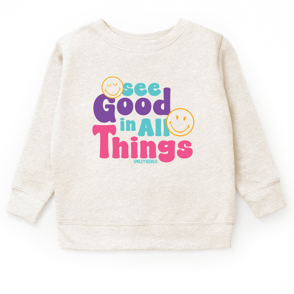 SmileyWorld See Good In All Things - Youth Graphic Sweatshirt