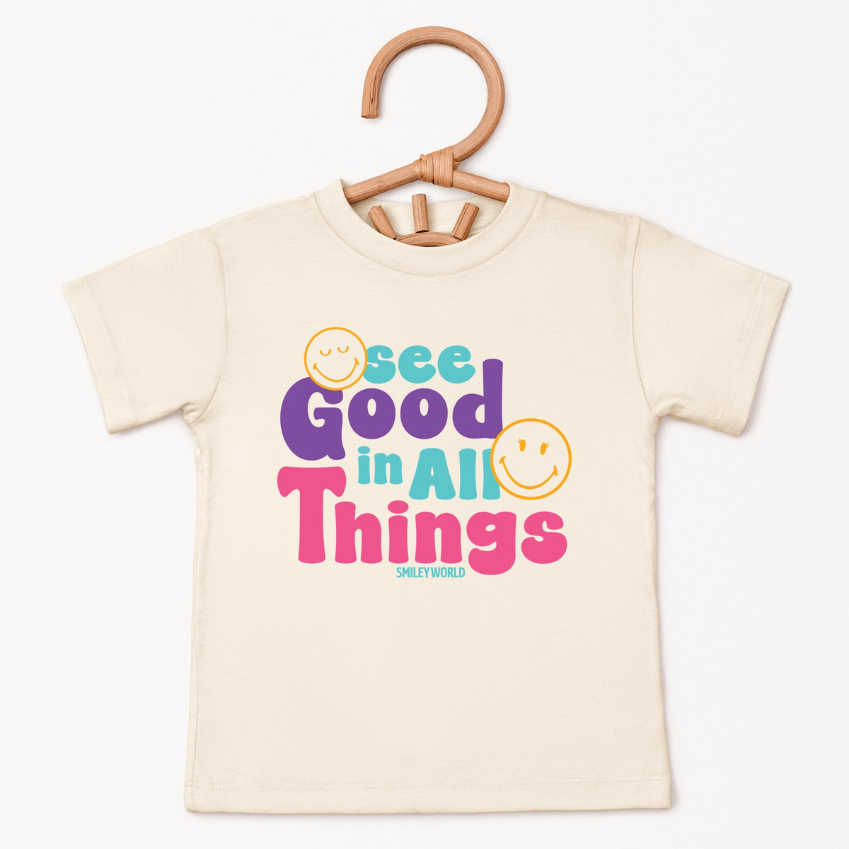 SmileyWorld See Good In All Things - Toddler Short Sleeve Graphic T-Shirt
