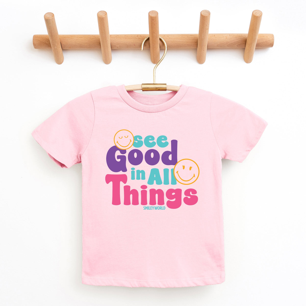 SmileyWorld See Good In All Things - Youth Short Sleeve Graphic T-Shirt