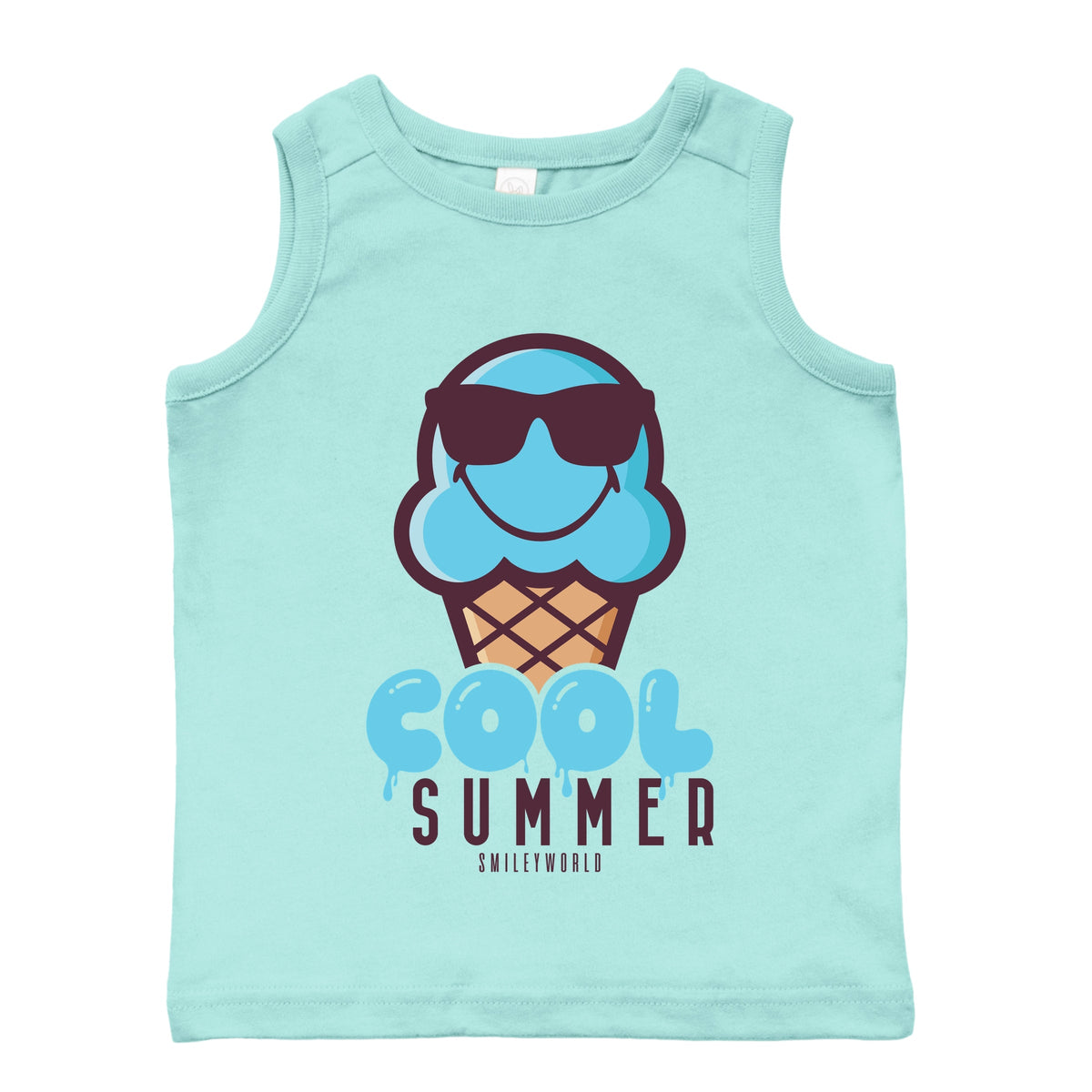 SmileyWorld Cool Summer Ice Cream Blue - Toddler Graphic Tank
