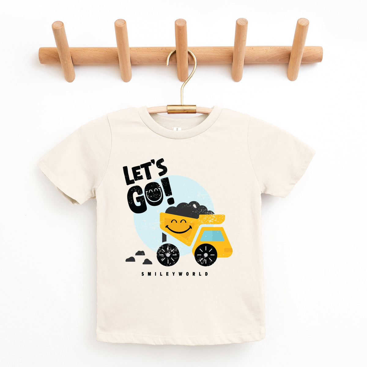 SmileyWorld Let's Go Dump Truck - Youth Short Sleeve Graphic T-Shirt